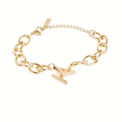 Woman on a Mission Chunky Chain Armband Gold