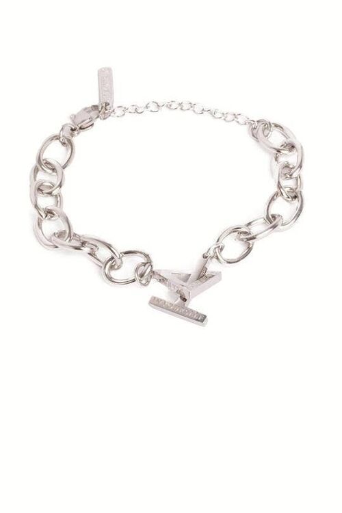 Believe In Yourself Chunky Chain Bracelet Silver