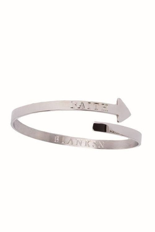 Faith Arrow Bangle Silver