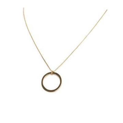 Unity Circle Snake Chain Necklace Gold (925 Sterling Silver)