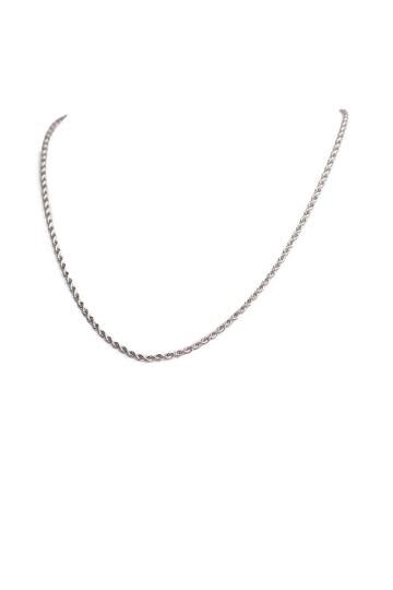 Stack Together Rope Chain Necklace Silver