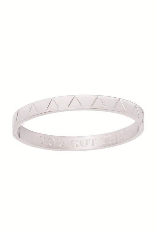 You Got This Triangle Bangle Silver
