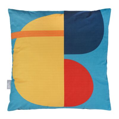 Celina Digby Lujo Super Suave Terciopelo Sofá Cojín Cojín 43x43cm con Relleno Acolchado, Armonía Amarilla Diseño Retro Estilo Mid-Century