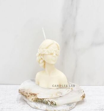 Candles Lab - Bougie artisanale en cire de soja petite bougie statue Elise ou Bella 7