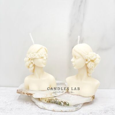 Candles Lab - Handmade soy wax candle small Elise or Bella statue candle