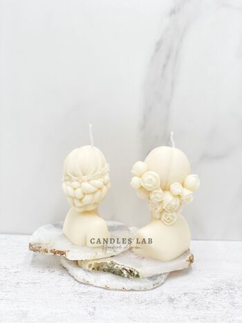 Candles Lab - Bougie artisanale en cire de soja petite bougie statue Elise ou Bella 2