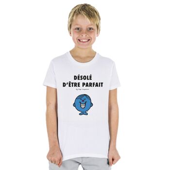 TSHIRT BLANC DÉSOLÉ D'ÊTRE PARFAIT 2 - Kid