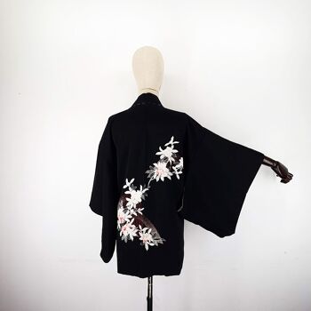 Veste traditionnelle de Kimono Haori japonais 100% soie 2