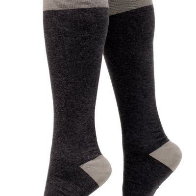 Compression Socks (15-20 mmHg) Cotton - Dark & Light Grey