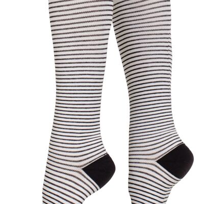 Compression Socks (15-20 mmHg) Cotton - Cream & Black