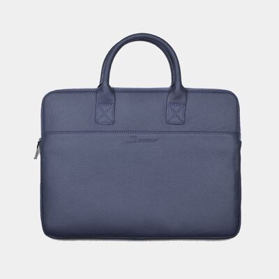 14 inch blue leather laptop bag