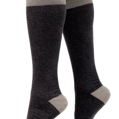 Compression Socks (20-30 mmHg) Cotton - Dark & Light Grey