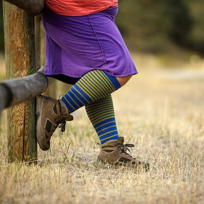 Compression Socks (30-40 mmHg) Nylon - Blue & Moss