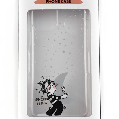 La Volatil Funda para iPhone 11 Pro, Carcasa Protectora Antigolpes Transparente con Parachoques de TPU Suave Flexible Anti-Choques Wondee Compatible para Apple iPhone11 Pro Luna