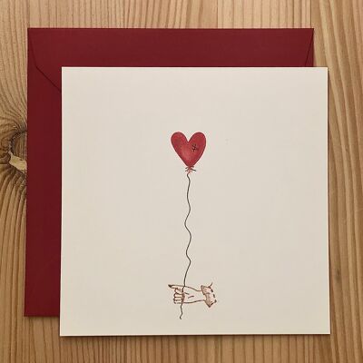 Card Hearts Balloon Valentine Edition