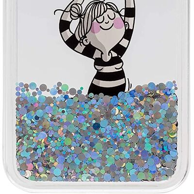La Volatil Carcasa para iPhone X y iPhone XS Transparente con Glitter y diseño exclusivo