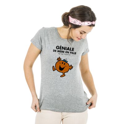 Tshirt gris chiné géniale de mère en fille