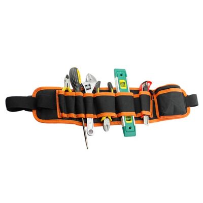 Cinturón de herramientas | Soporte para martillo y cinturón | 7 compartimentos | bolsa de herramientas |