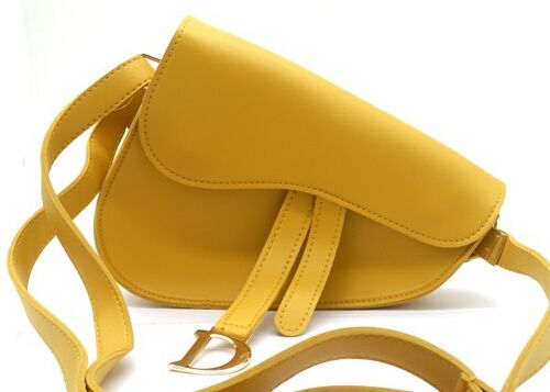 BAG417-022C PU Bag 22x16x3.5cm Ocher Yellow