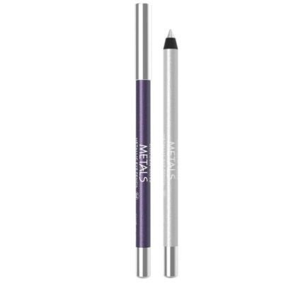 Crayon Eyeliner Noir Métallisé Waterproof Saffron - Effet Intense Et Longue Tenue