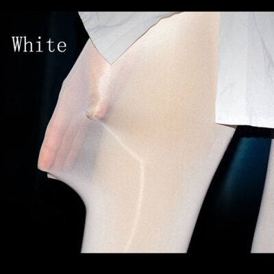 Oil Shiny - white - L Open Crotch