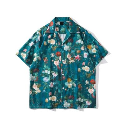 Floral - green - XL