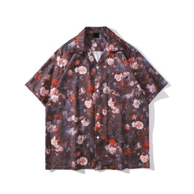 Floral - dark purple - L