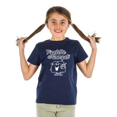 T-SHIRT PIPELETTE COMPET' BLU MARINO - Bambino