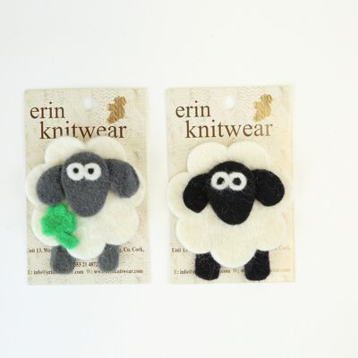 Felt Wool Sheep Magnet Plain