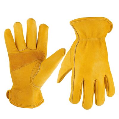 Work gloves | yellow | protective | leather gloves
