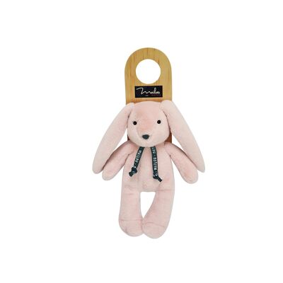 Lapin DORLOTIN  - Pantin - Rose poudré 23cm