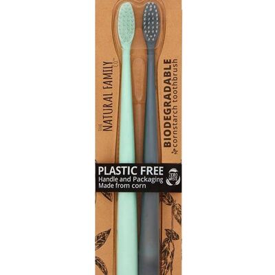 Bio Toothbrush ™ Ivory Desert & River Mint Twin Pack