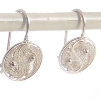 Boucles d'oreilles Yin Yang argent