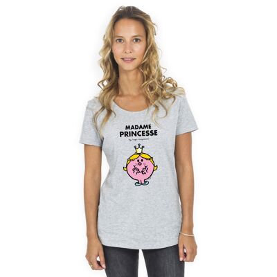 TSHIRT GRIS CHINÉ Madame princesse