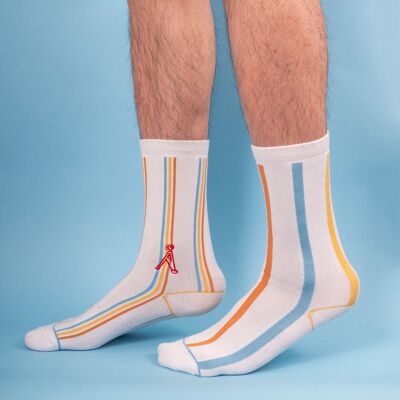 Mehrgestreifte Socken