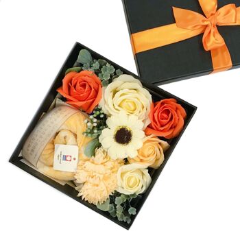 Serviettes japonaises Coffret cadeau serviette à main et fleurs de savon 1