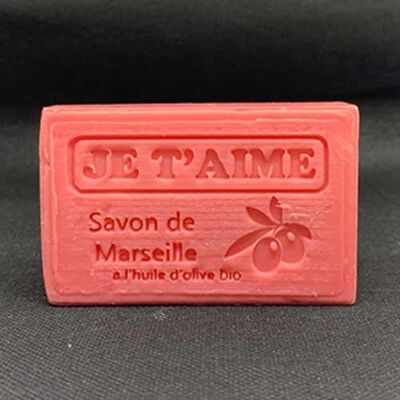 Marseille soap with organic olive oil "I love you" - Valentine's Day