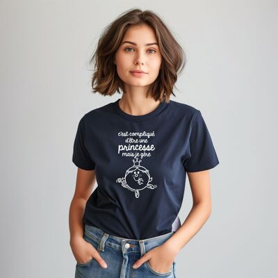 TSHIRT BLU MARINO È COMPLICATO ESSERE UNA PRINCIPESSA