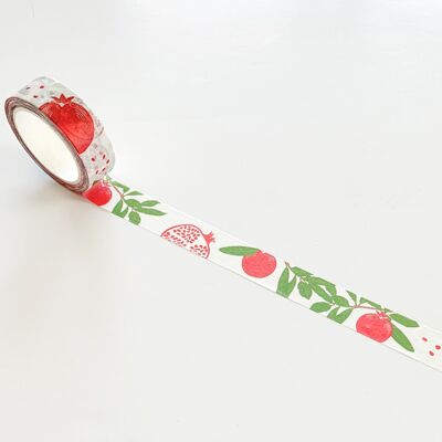 Pomegranate fruit washi tape