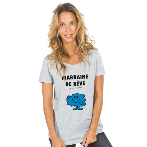 Tshirt gris chiné marraine de rêve 2