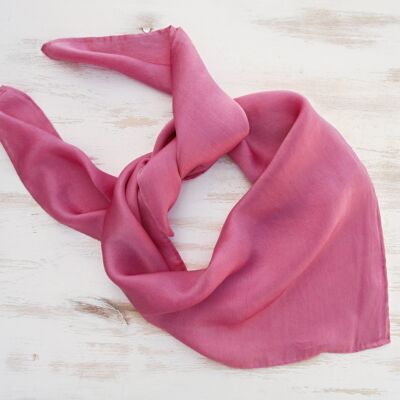 Hand-dyed silk scarf with natural dye.