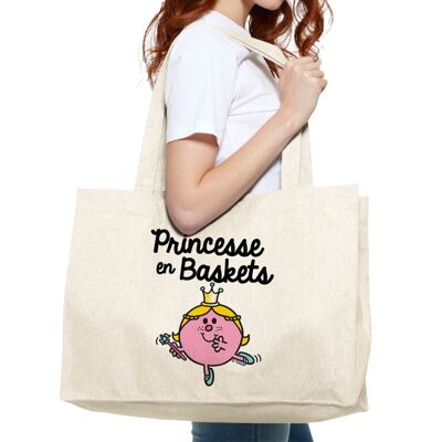 LARGE NATURAL PRINCESSE BASKETBAG