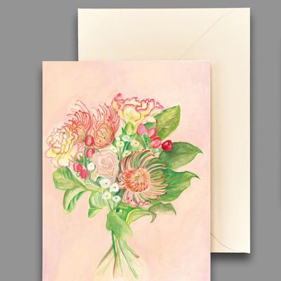 Greeting card bouquet