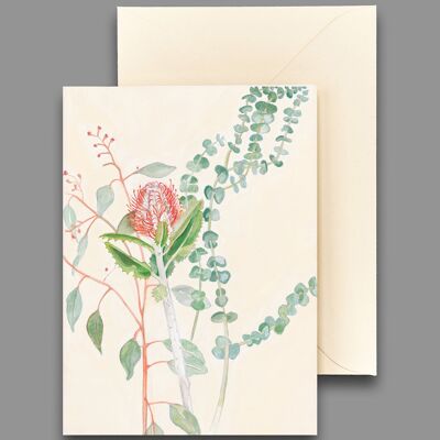 Tarjeta de felicitación Scarlet Banksia