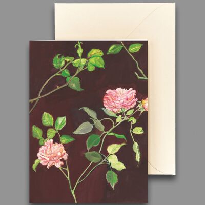 Tarjeta de felicitación de mi jardín de rosas