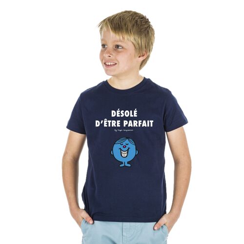 TSHIRT NAVY DÉSOLÉ D'ÊTRE PARFAIT 2 - Kid