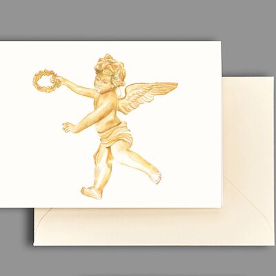 Greeting card bronze angel