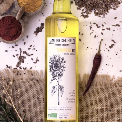 Huile de tournesol oléïque bio - 50cl