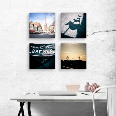 Foto quadrato 15x15cm - Brema su legno