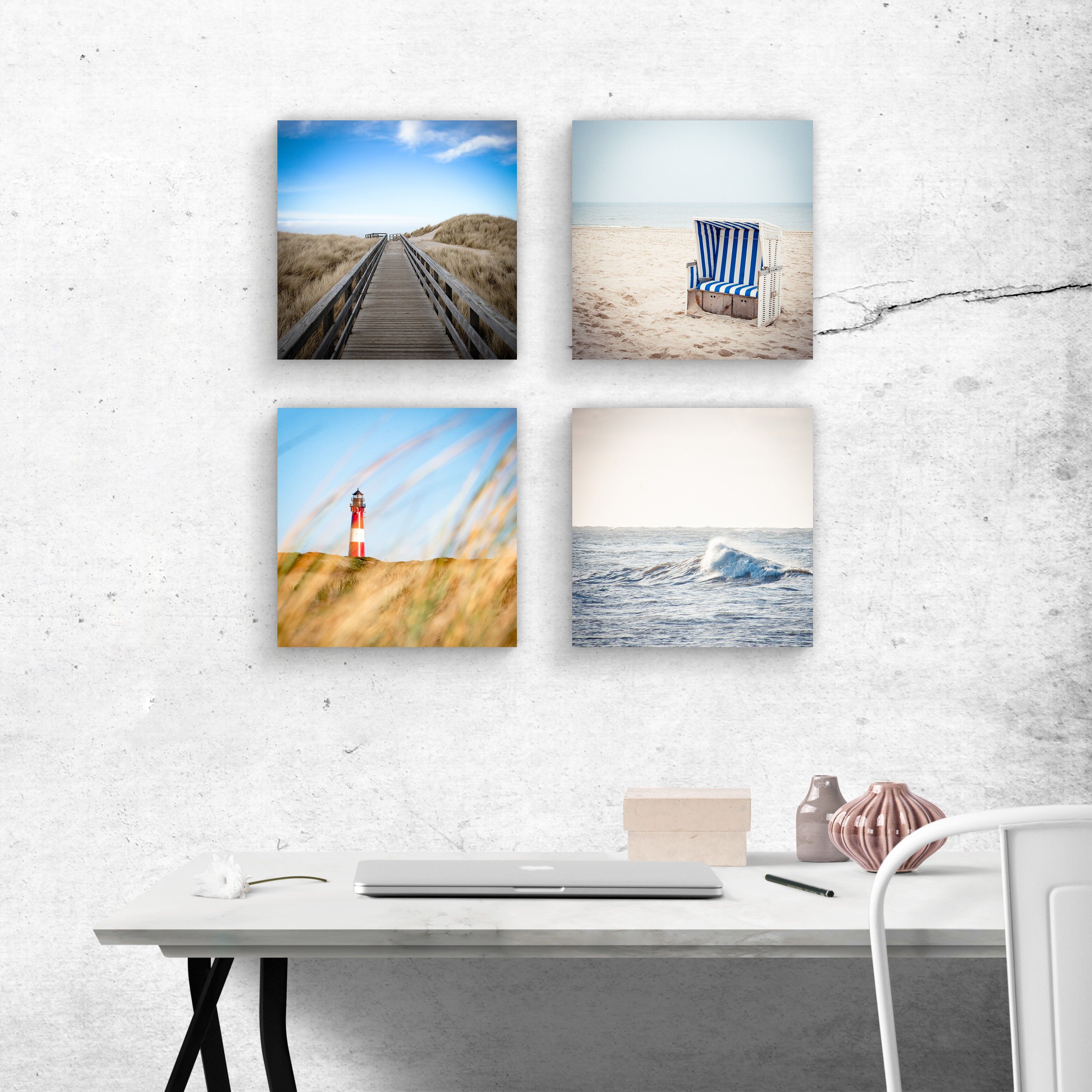 Photo square 15x15cm - Sylt on wood